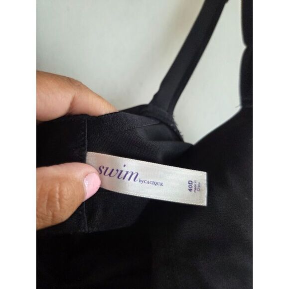 Lane Bryant Swim by Cacique Black w/Silver Detail Wired Swim Tankini size 40DD - Picture 6 of 7